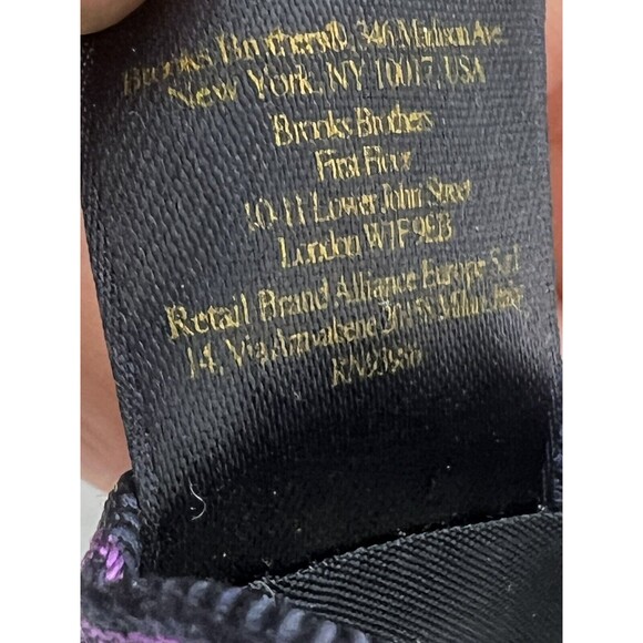 Vintage Mens Brooks Brothers Makers & Merchants Navy Italy Woven Silk Paisley - Picture 8 of 10